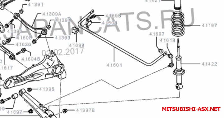 Втулки стабилизатора - Mitsubishi ASX_стабилизатор задней подвески.jpg