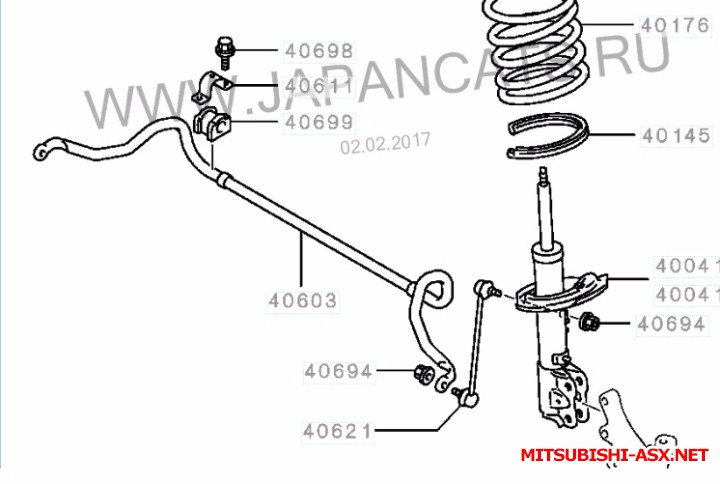 Втулки стабилизатора - Mitsubishi ASX_стабилизатор передней подвески.jpg